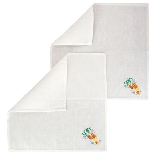 Салфетки из льна Пасхальные (2 шт), размер 32*32 см