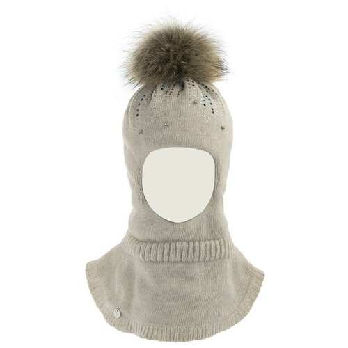 фото Шапка mialt, размер 52-54, бежевый