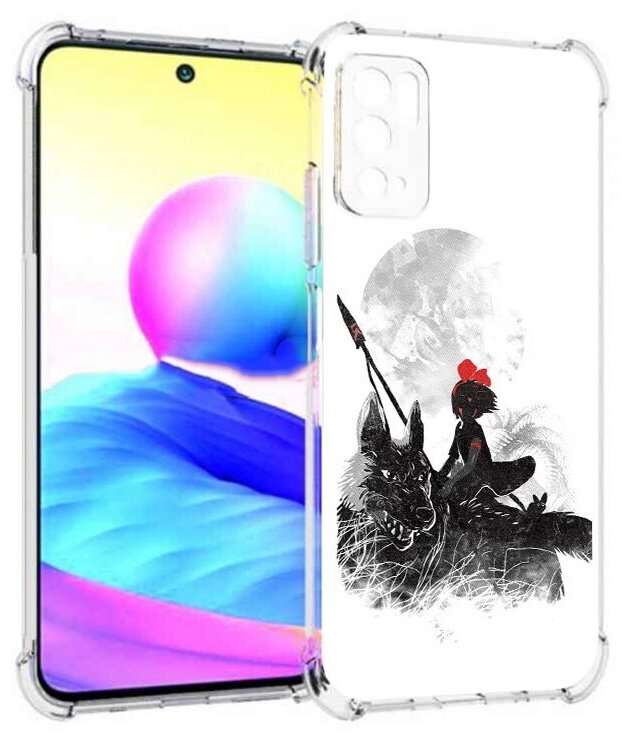 Чехол задняя-панель-накладка-бампер MyPads мононоке для Xiaomi Redmi Note 10 5G/Poco M3 Pro/M3 Pro 5G противоударный