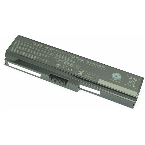 Аккумуляторная батарея для ноутбука Toshiba Satellite L750 (PA3634U-1BAS) 4400mAh черная блок питания sadp 65kb зарядка zeepdeep для ноутбука toshiba c650 c660 c660d l730 19v 3 42a 65w 5 5х2 5 с кабелем