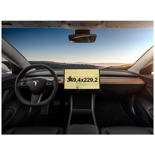 Автомобильная статическая пленка для экрана мультимедиа 15' на Tesla Model 3 (матовая)