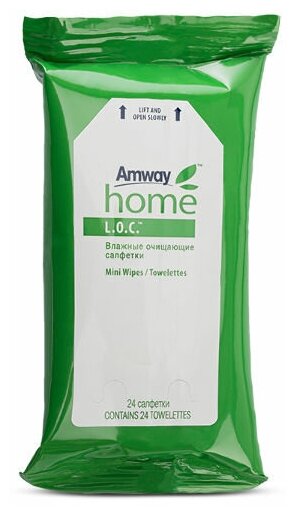 Amway/ L. O. C. Влажные очищающие салфетки для уборки, универсальные, 1 уп/24 шт