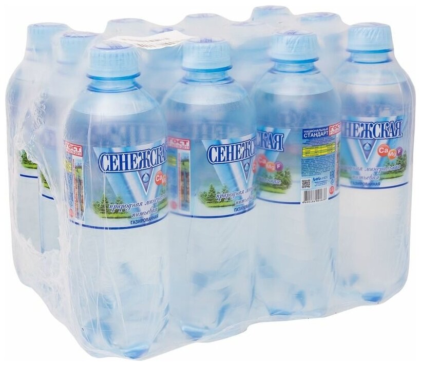 Вода минеральная питьевая природная столовая Сенежская газированная 0,5л ПЭТ (товар продается упаковкой по 12 шт) - фотография № 8