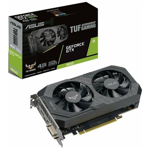 Видеокарта ASUS NVIDIA GeForce GTX 1650 TUF Gaming OC 4 Гб DDR6 128 бит (TUF-GTX1650-O4GD6-GAMING)