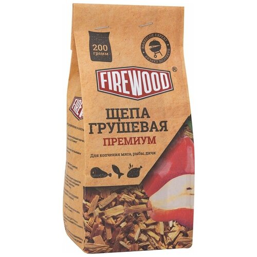 Щепа для копчения FireWood Грушевая Премиум щепа для копчения груша firewood 0 2 кг