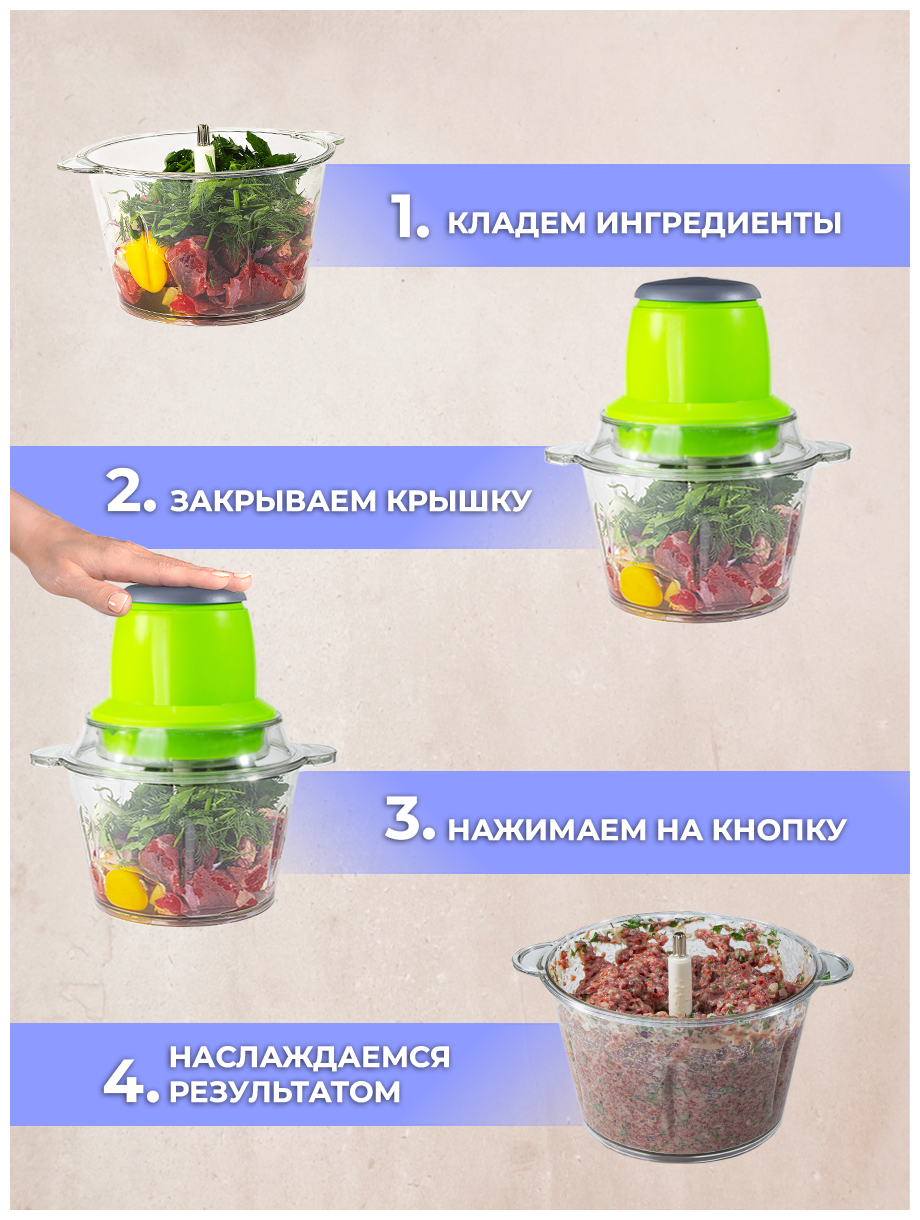 Электрический измельчитель продуктов Молния 8986 - фотография № 20