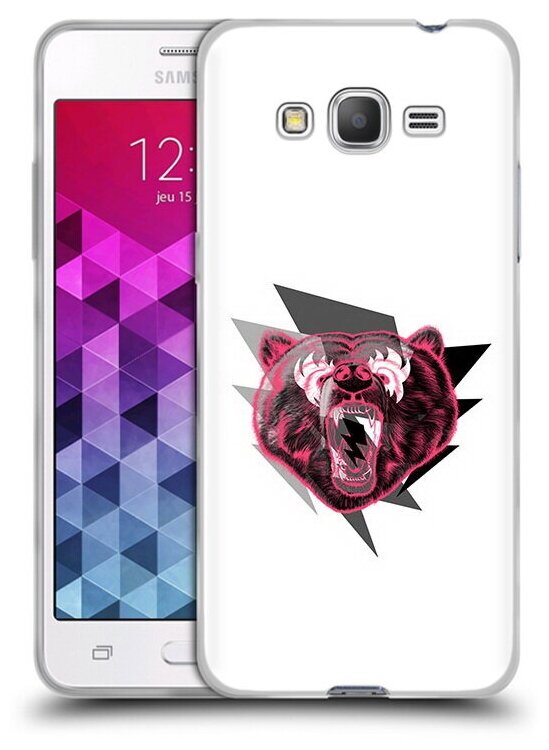 Чехол задняя-панель-накладка-бампер MyPads грозовой медведь для Samsung Galaxy Grand Prime/Prime VE Duos SM-G530 противоударный