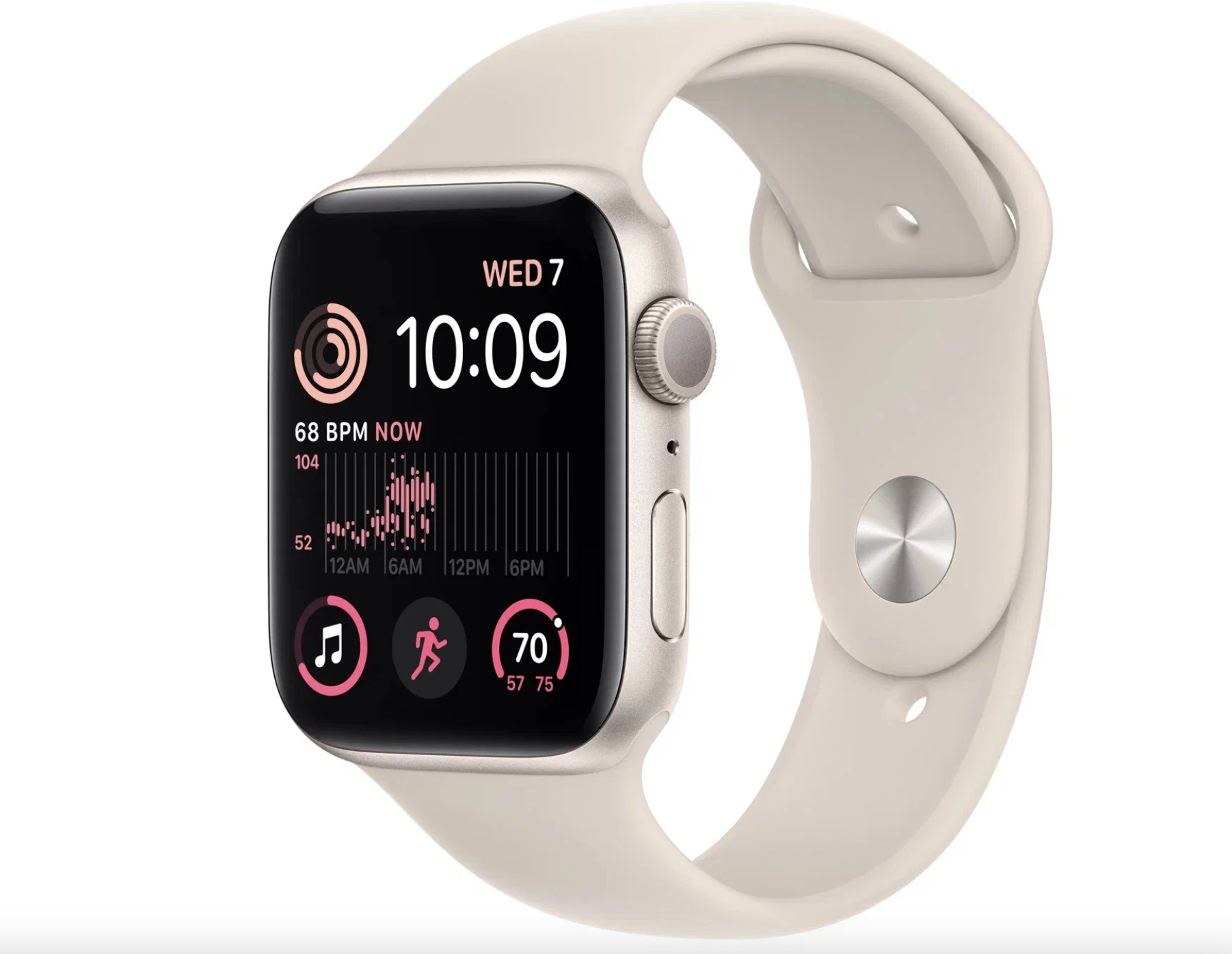 Умные часы Apple Watch Series SE Gen 2 2023 40 мм Aluminium Case GPS, starlight Sport Band — фото 1