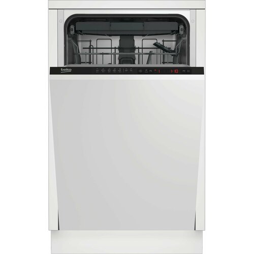 Посудомоечная машина встраиваемая Beko BDIS1W861 45 см класс энергопотребления A 9 комплектов половинная загрузка и отсрочка старта защита от протечек WaterSafe черный 2979000₽