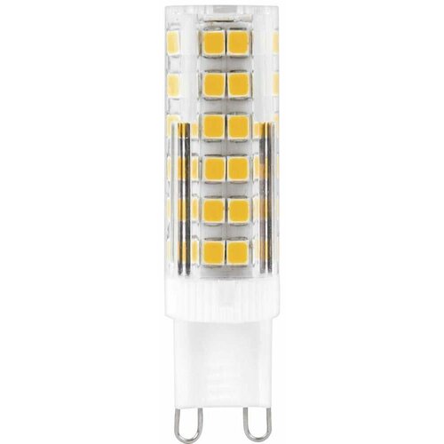 Лампа светодиодная 10 штук В комплекте, LB-433, JCD9 (капсульная), 7W 230V G9 6400К (дневной), рассеиватель прозрачный 600Lm, угол рассеивания 270, 60*16мм