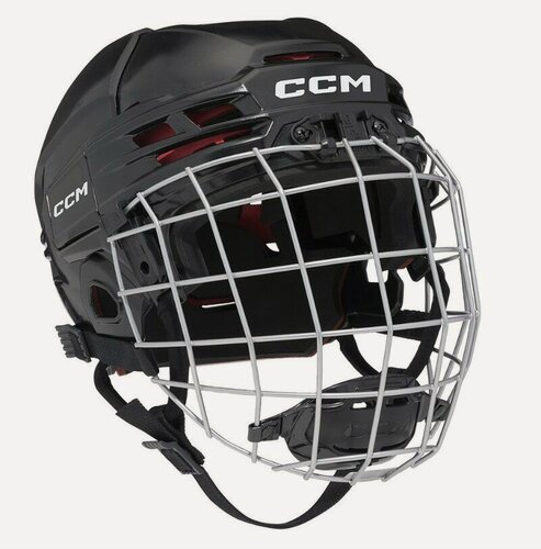 Изображение товара Шлем игрока хоккейный защитный с маской CCM HTC 70 YT BK, размер 49-53 см, детский, черный
