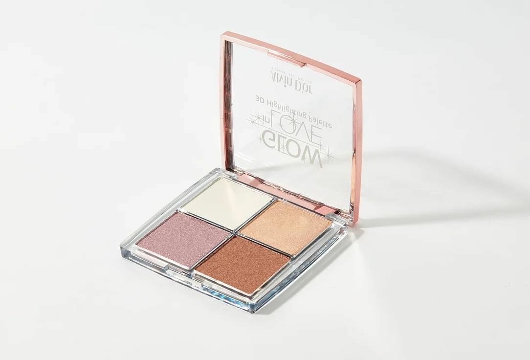 Alvin D'or, Пудровый хайлайтер GLOW in LOVE / Палетка хайлайтеров — фото 1