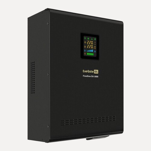 Изображение товара ИБП (инвертор, синус, для котла, настенный) ExeGate FineSine Sx-3000. lcd. avr.2sh. t <3000va/2100w, чи