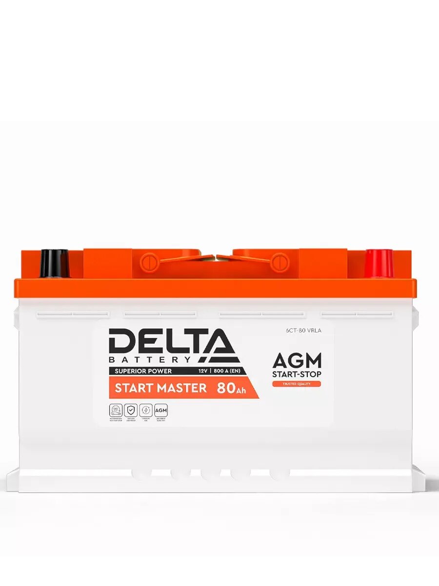 Аккумулятор DELTA START MASTER AGM 80ач 3401010420002 — фото 1