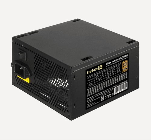 Изображение товара Блок питания ExeGate 1200PPH 1200W ATX, 80 PLUS Bronze, черный