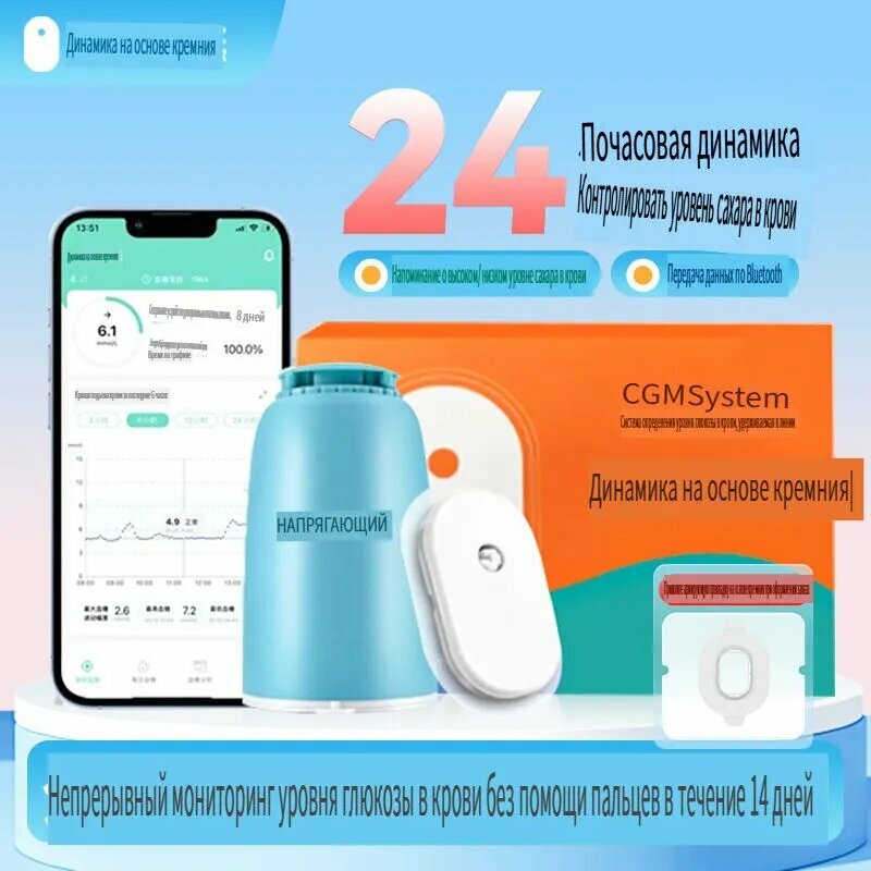 Глюкометр, используемый для измерения уровня глюкозы в кровиGS1