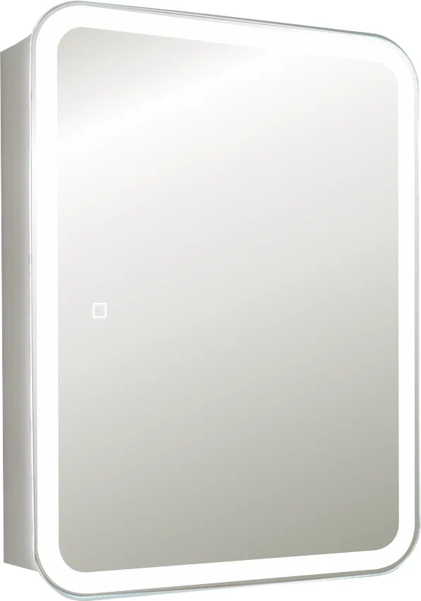 Зеркало-шкаф Silver Mirrors Фиджи Flip 50x75 со светодиодной подсветкой 50 8 см с сенсорным управлением с розеткой в современном стиле