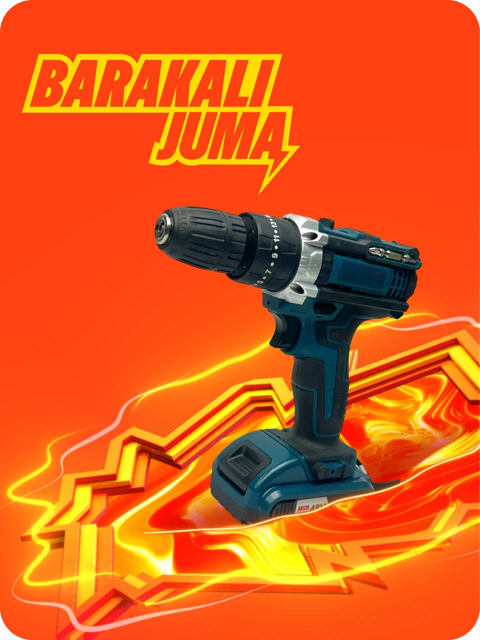 Аккумуляторный шуруповёрт 48V Набор бит 24 шт