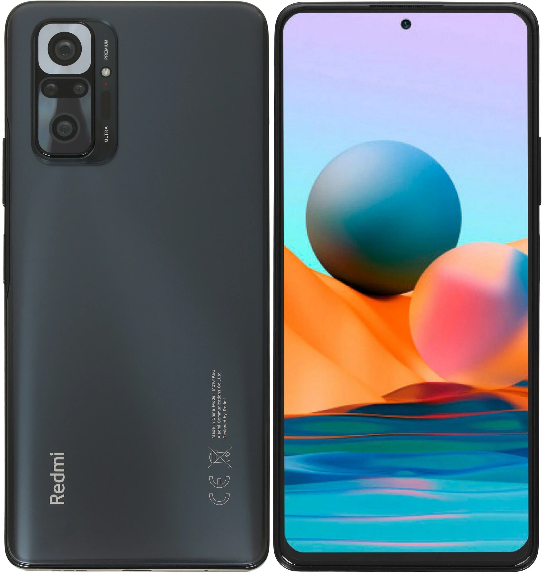 Смартфон Xiaomi Redmi Note 10 Pro 8/256 ГБ, Dual nano SIM, темно-серый