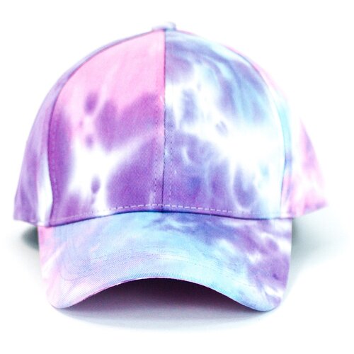 фото Бейсболка тайдай с фиолетовым внутренним кантом модная кепка
