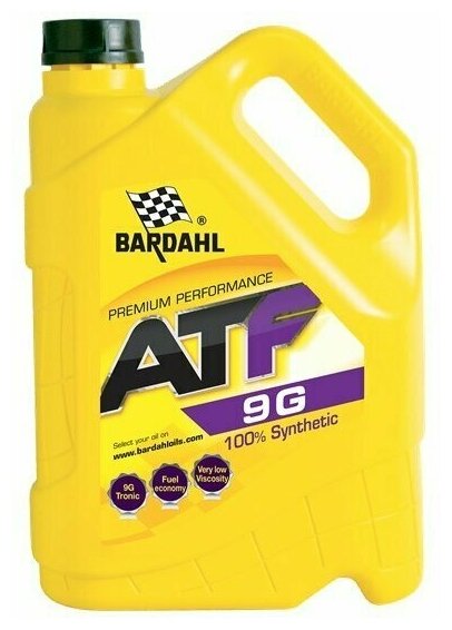 Масло трансмиссионное Bardahl ATF 9G синтетическое, MB 236.17, 5л, арт. 35983