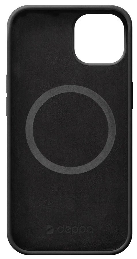 Чехол-крышка Deppa MagSafe для iPhone 13, силикон, черный - фото №3
