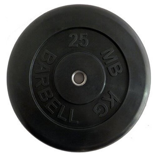 Диск обрезиненный Barbell d 26 мм чёрный 25,0 кг