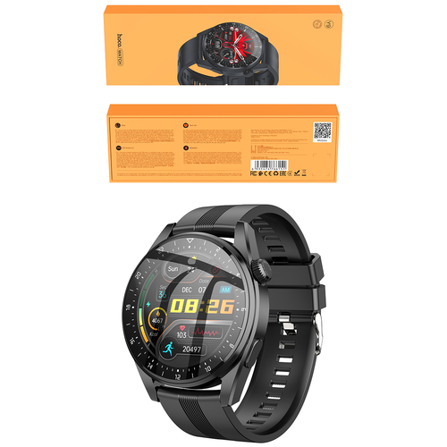 Смарт часы HOCO Y9 Smart sports watch (call version), bluetooth, IP68, чёрный умные часы hoco y9 1 36