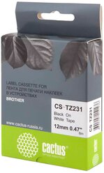 Картридж ленточный Cactus CS-TZ231 черный для Brother 101012801280VP2700VP