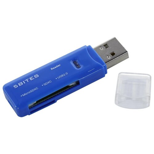 5bites RE2-100BL USB2.0 Устройство ч/з карт памяти / SD / TF / USB PLUG / BLUE