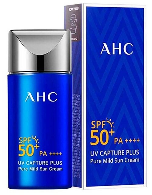 Cолнцезащитный крем AHC UV Capture Plus Pure Mild Sun Cream SPF50+