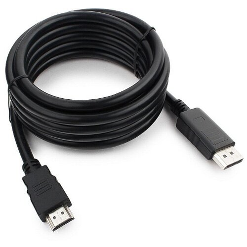 Кабель Cablexpert, DisplayPort-HDMI, 3м, 20M/19M, черный, экранированный, пакет, CC-DP-HDMI-3M 16206387