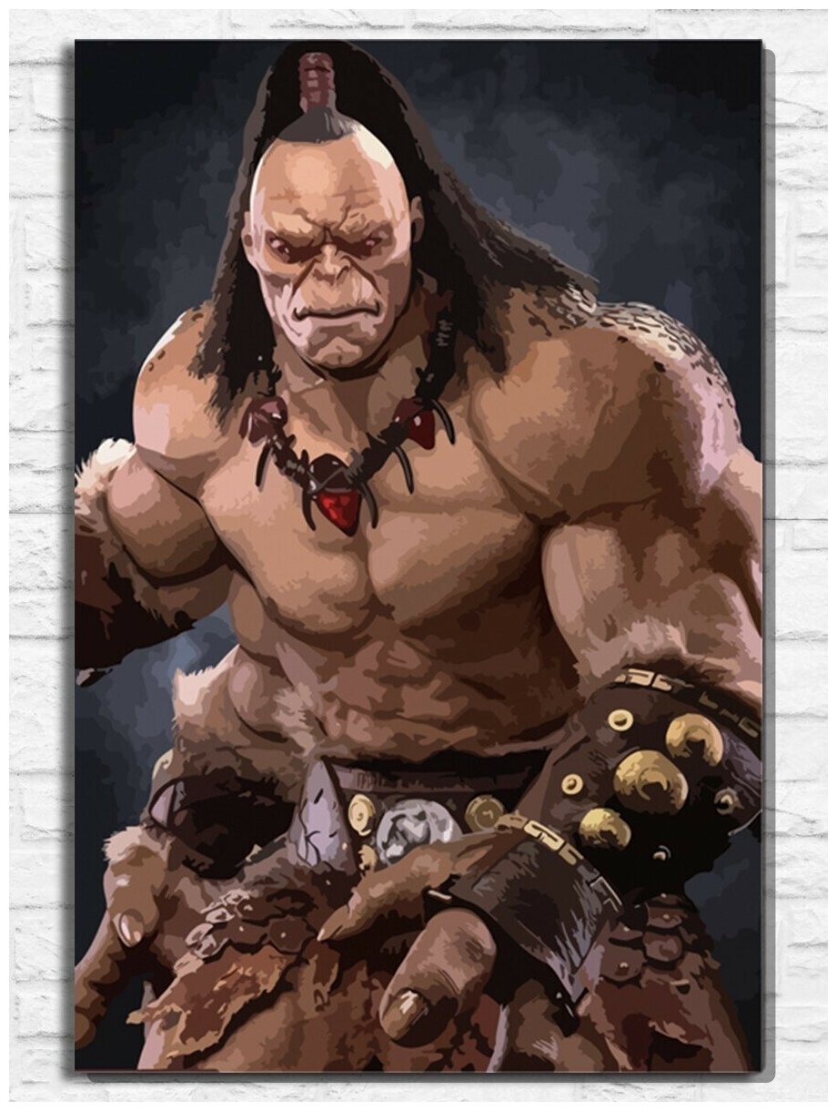 Картина по номерам на холсте Игра Mortal Kombat (PS 5, PS 4, PS 3, Xbox 360, Xbox ONE, PC, ios) - 9456 В 60x40