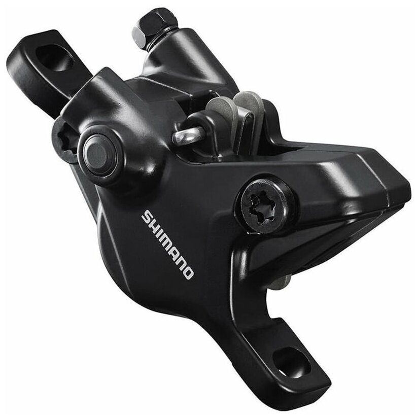 Калипер Shimano MT410 гидравл. post mount, полимерн. колодк. без адапт. серебро EBRMT410MPRXL — фото 1