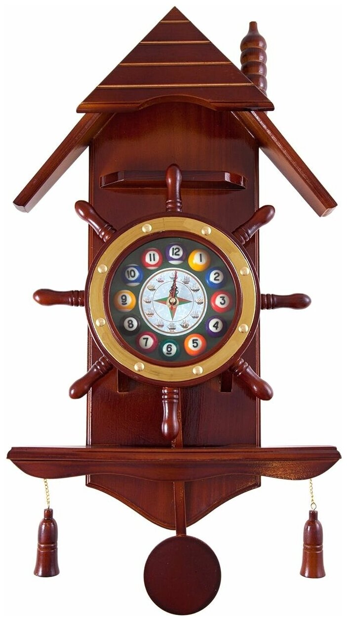 Деревянные бильярдные часы
