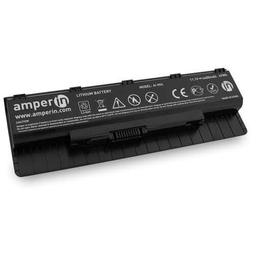 аккумуляторная батарея amperin для ноутбука asus n series 11 1v 4400mah 49wh ai n56 Аккумуляторная батарея Amperin для ноутбука Asus N Series 11.1v 4400mAh (49Wh) AI-N56