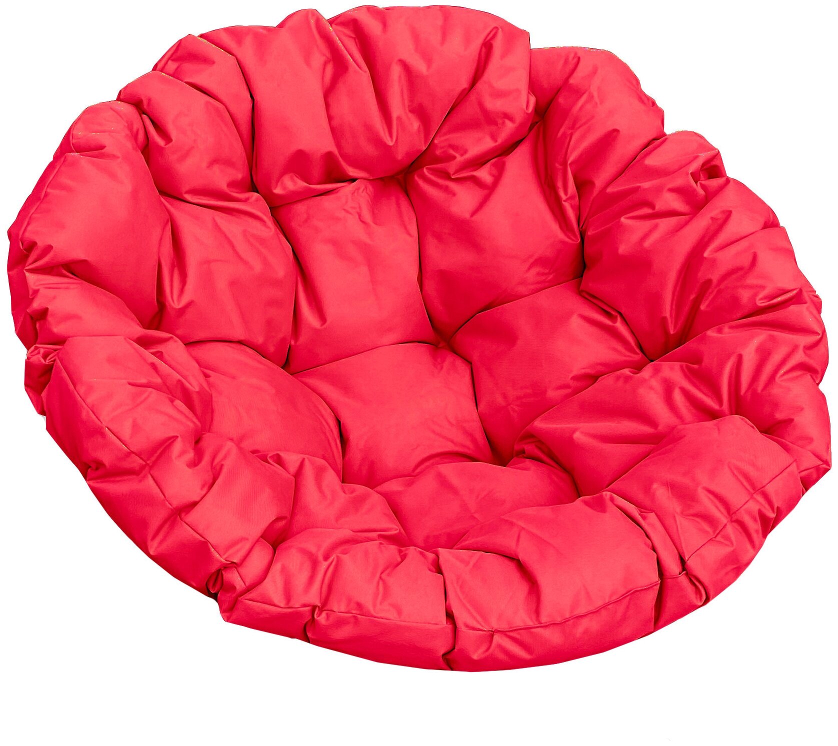 Кресло m-group папасан ротанг чёрное, красная подушка - фотография № 4