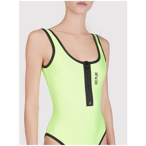 фото Купальник слитный с контрастной отделкой,на молнии ice play ru 42 / eu 36 / xs