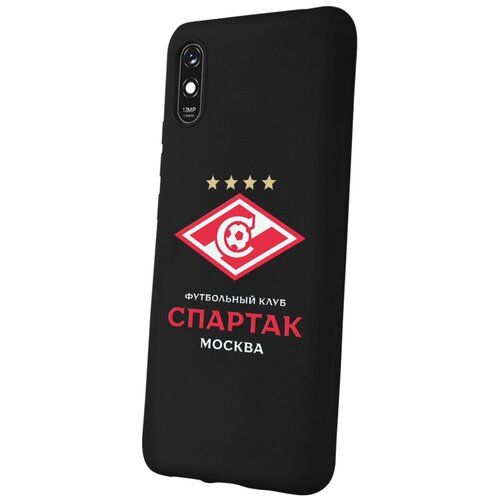 Силиконовый чехол Mcover на Xiaomi Redmi 9A ФК Спартак Москва силиконовый чехол mcover для xiaomi redmi note 10 с рисунком фк спартак москва