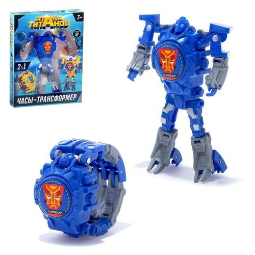Робот «Часы», трансформируется, с индикацией времени синий