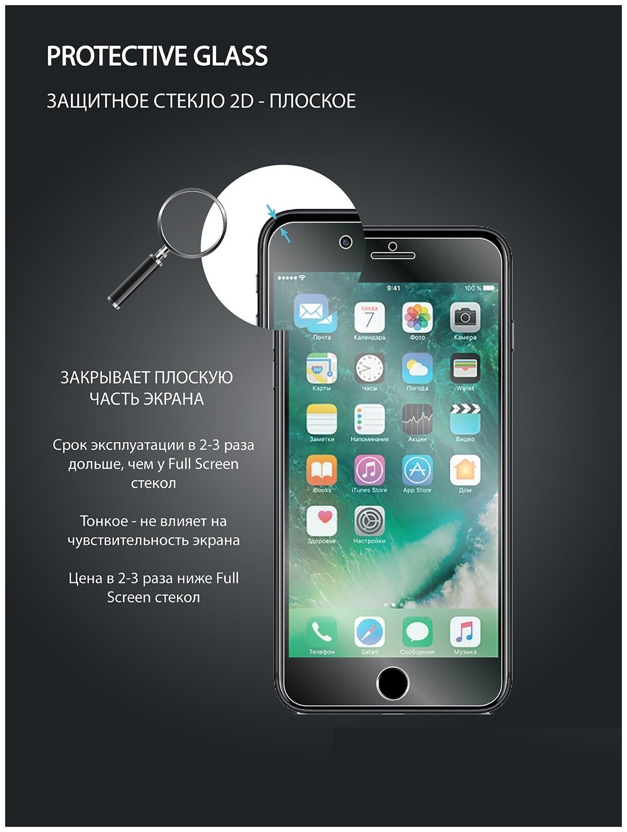 Защитное стекло PROtect для Asus ZenFone 3 Max ZC553KL на Асус Зенфон 3 Макс На плоскую часть экрана 033