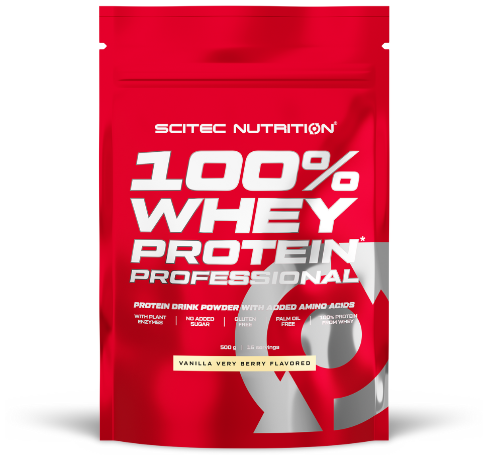 Scitec Nutrition 100% Whey Protein Professional 500 гр, ваниль - ягоды