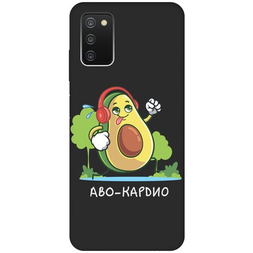 Матовый чехол Avo-Cardio для Samsung Galaxy A03s / Самсунг А03с с 3D эффектом черный матовый чехол avo rap для samsung galaxy a03s самсунг а03с с 3d эффектом черный