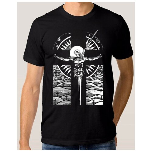 фото Футболка design heroes, хлопок, размер l, черный