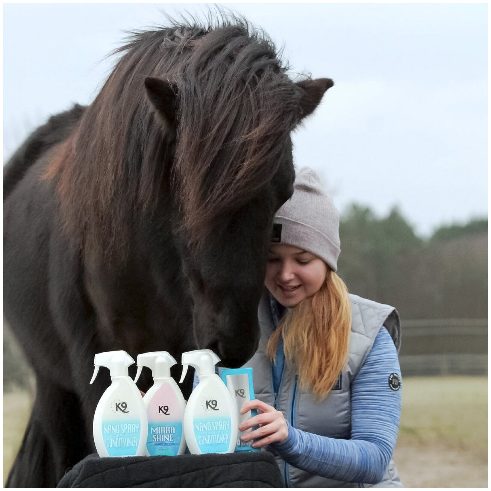 Спрей-антистатик для лошадей, для блеска и распутывания волос Mirra Shine K9 Competition (Швеция), 500 мл - фотография № 4