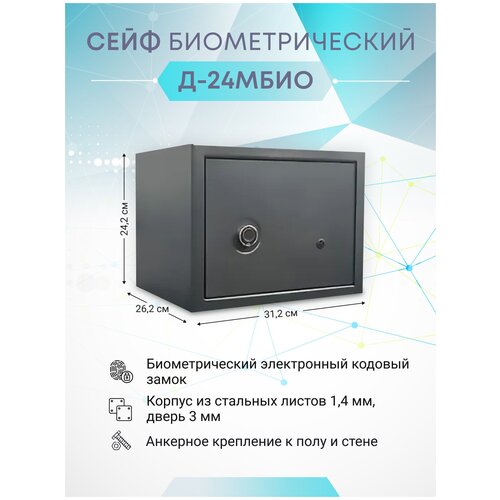 Сейф биометрический мебельный Д-24МБИО