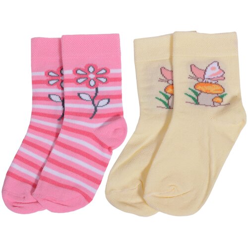 фото Комплект из 2 пар детских носков брестские (бчк) микс 9, размер 15-16