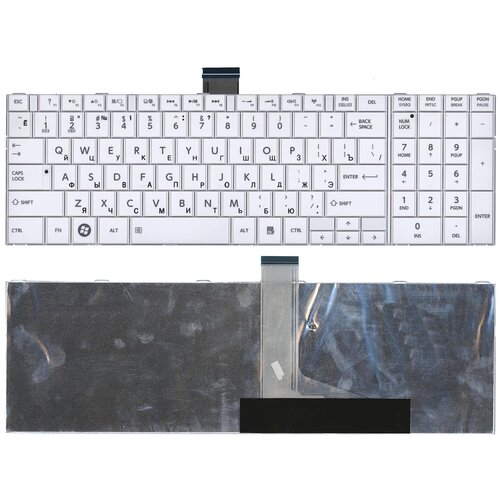 Клавиатура keyboard MP-11B56SU-528 для ноутбука Toshiba Satellite C50 C70 C70D C75 C75D C850 C850D C855 белая 823₽