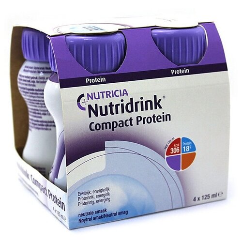 Nutridrink (Nutricia) Compact Protein, готовое к употреблению, 125 мл, нейтральный, 4 шт.