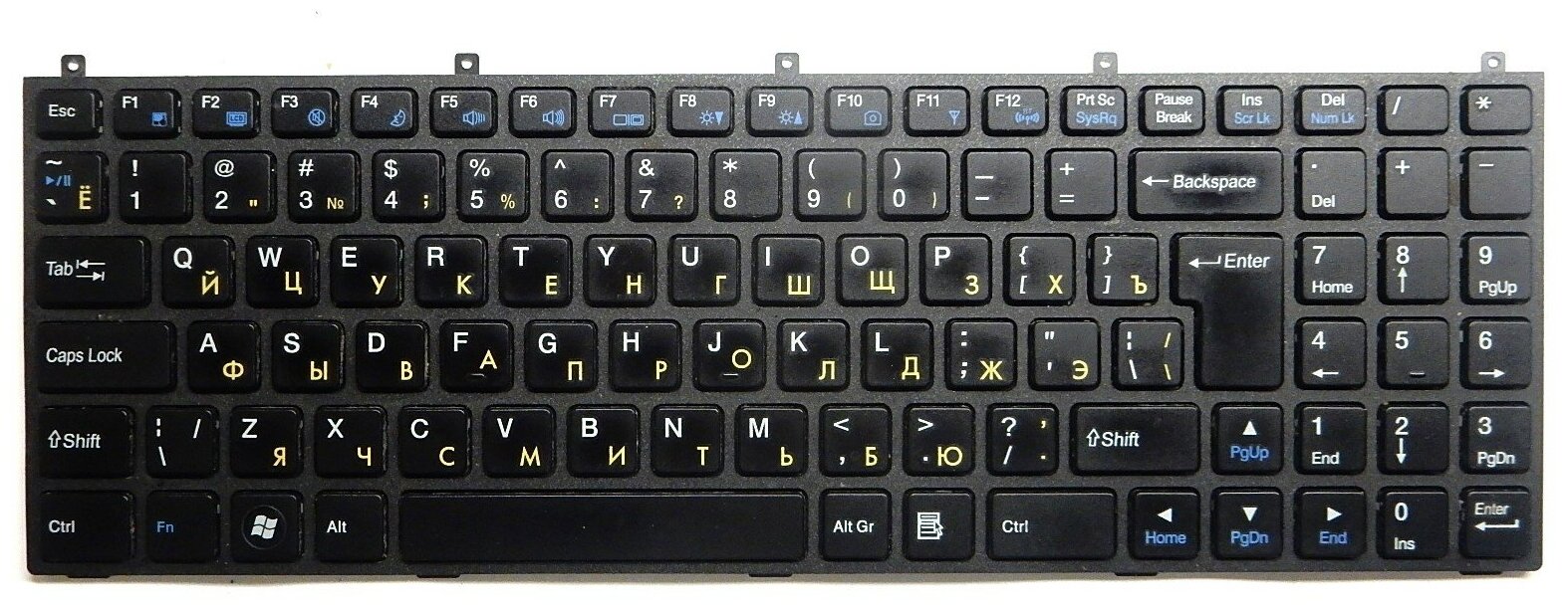 Клавиатура для ноутбука Clevo W765CU черная без рамки